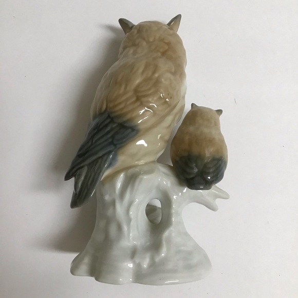 Otagiri Porcelain Figurine Owls On Branch Mom And Baby Japan 5 1/2” MINT Vintage - Picture 4 of 11